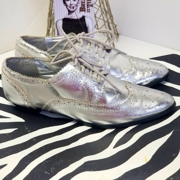 Vintage Silver Metallic Lat flat shoes - Picture 8 of 8